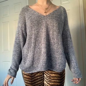 H&M Blue and White Knit Sweater